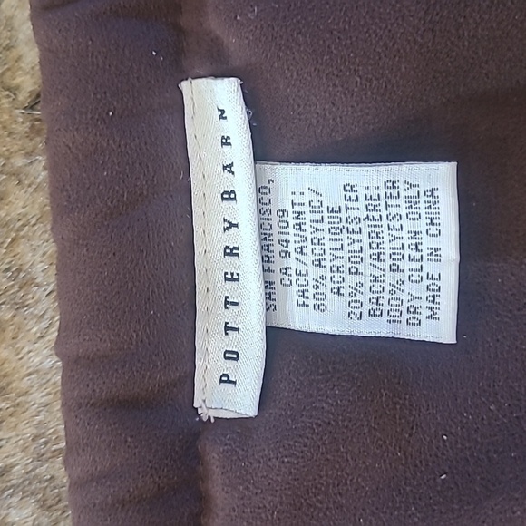 EUC Pottery Barn Throw Blanket Brown/Grey Faux Fur Heavy Weight Sofa Blanket - Picture 6 of 11